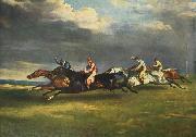 Theodore   Gericault The Epsom Derby oil on canvas